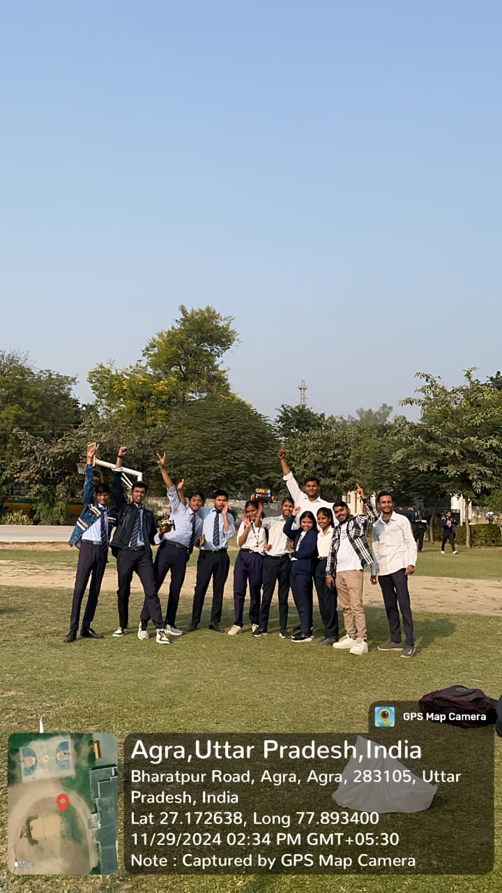 Team celebration at robotics competition in Agra